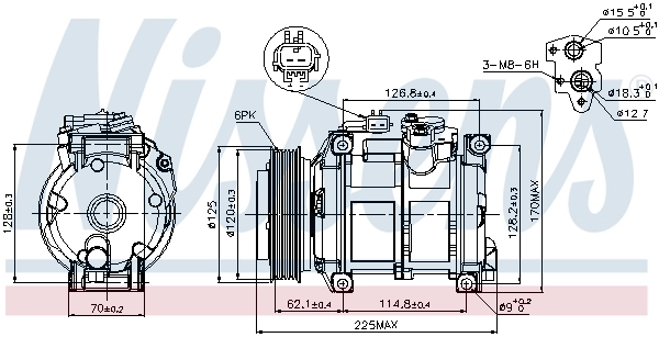 89074 Nissens Compresor climatizador