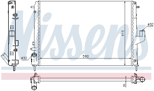 Radiador 637613 Nissens