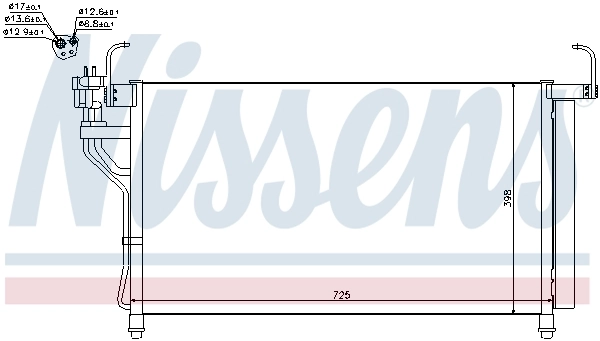 940350 Nissens Radiador de aire acondicionado