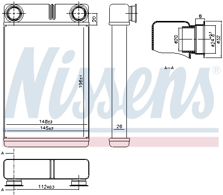 76515 Nissens Radiador interior