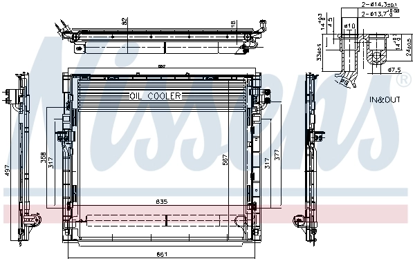 940394 Nissens Radiador de aire acondicionado