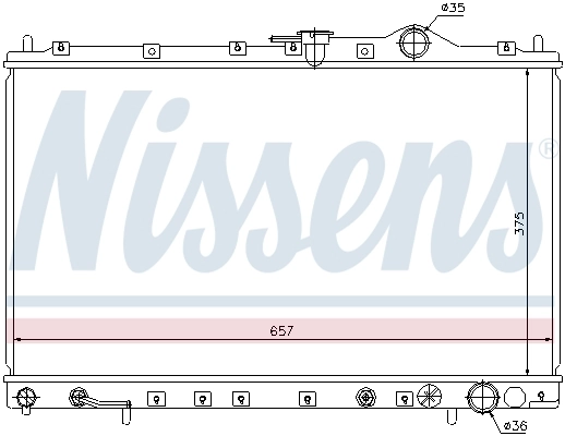 Radiador 62887 Nissens
