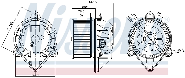 Ventilador interior Nissens 87024