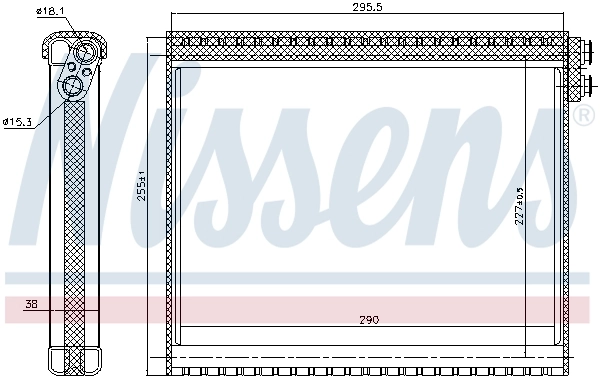 Evaporador de aire acondicionado 92341 Nissens