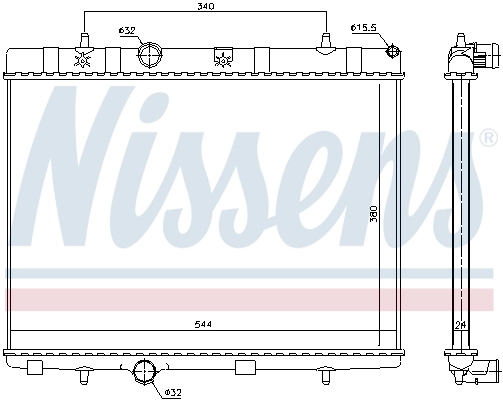 Radiador 636007 Nissens