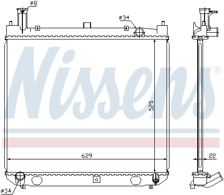 Radiador 64858A Nissens