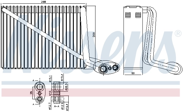 Evaporador Nissens 92272