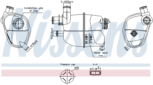 Vaso de expansión para Smart FORTWO 451
