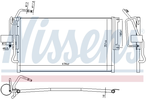 Condensador aire acondicionado 94653 Nissens