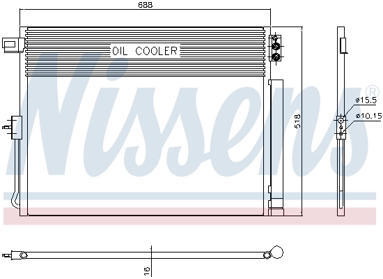 940411 Nissens Radiador de aire acondicionado