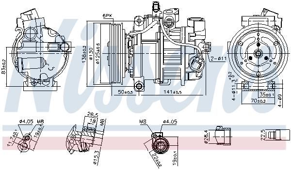 Compresor de ac Nissens 890921