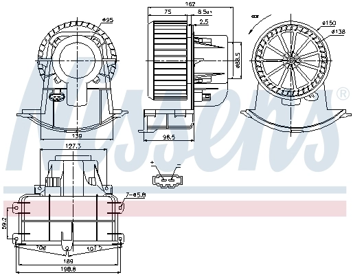 Ventilador interior Nissens 87033