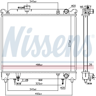 Radiador de água Nissens 606692