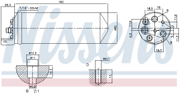 Filtro deshidratador 95240 Nissens