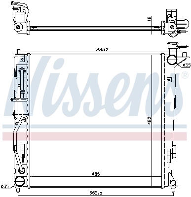 Radiador de água Nissens 675022