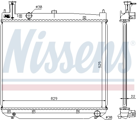 Radiador de água Nissens 64649A
