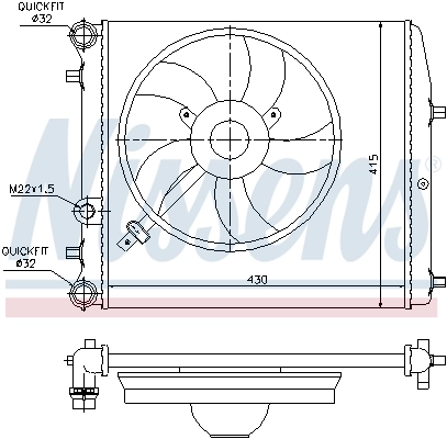 64103 Nissens Refrigeración del motor