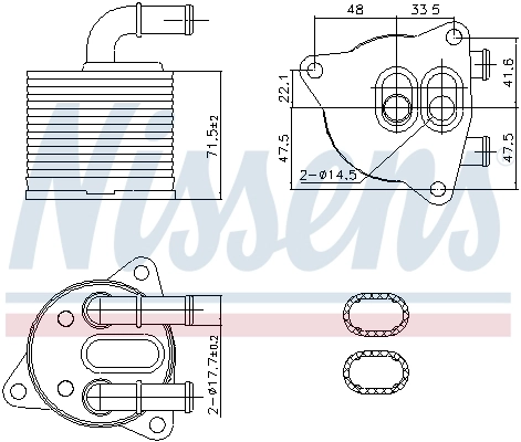Radiador de refrigeración de la transmisión Nissens 91286