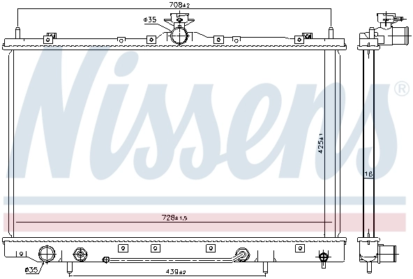 Radiador 628975 Nissens