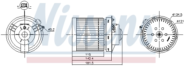 Ventilador interior Nissens 87530