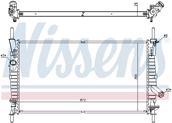 Radiador 62128 Nissens