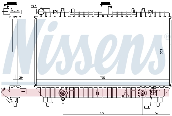 Radiador 69097 Nissens