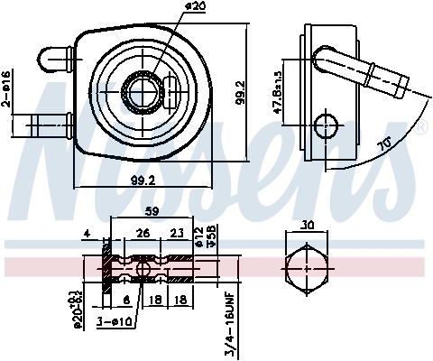 Radiador de refrigeración de la transmisión Nissens 91102