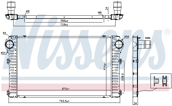 Intercooler 96347 Nissens