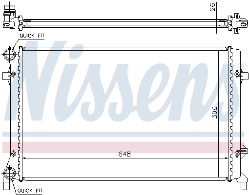 Radiador de água Nissens 65277A