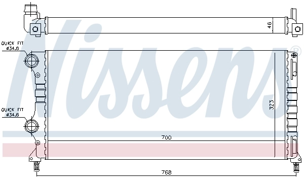 Radiador 61765 Nissens