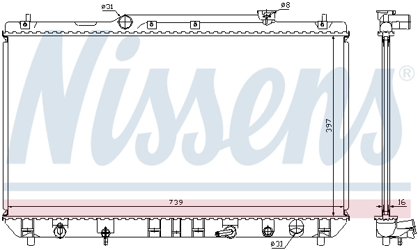 Radiador 646991 Nissens