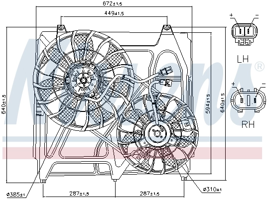 Ventilador de refrigeración del motor Nissens 85271