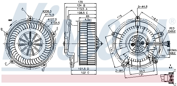Ventilador interior Nissens 87119