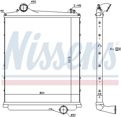 Intercooler 97082 Nissens