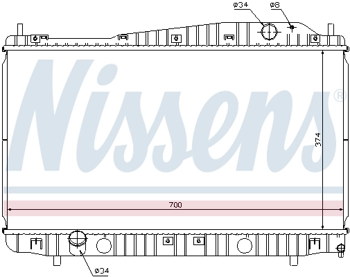 Radiador 61638 Nissens