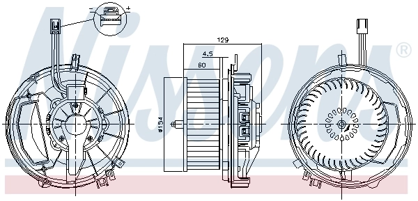 Ventilador habitáculo 87256 Nissens