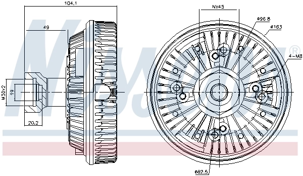 Embrague viscoso de ventilador 86139 Nissens