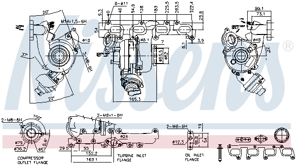 93076 Nissens Turbo para motor