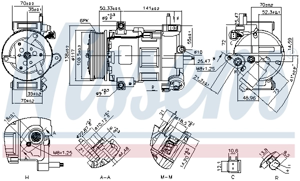 Compresor ac Nissens 890758 precio, desde 124,87 EUR