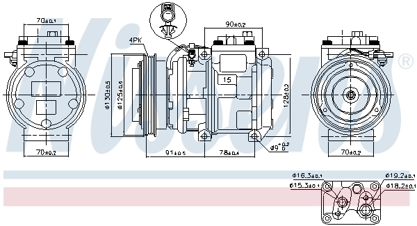 89154 Nissens Compresor climatizador