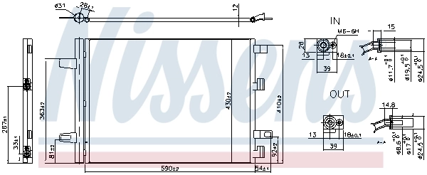 941194 Nissens Radiador de aire acondicionado
