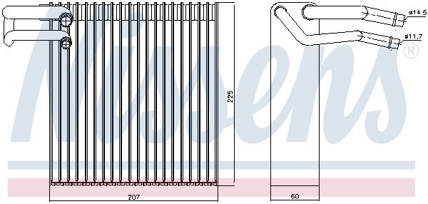 Evaporador de aire acondicionado 92188 Nissens
