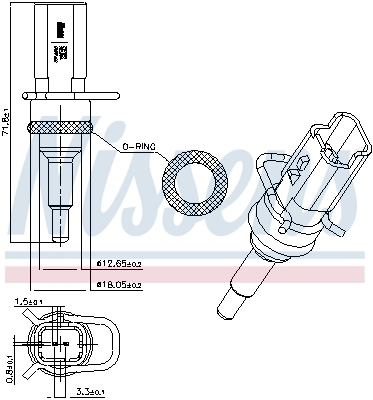 Sensor de temperatura del motor Nissens 207018