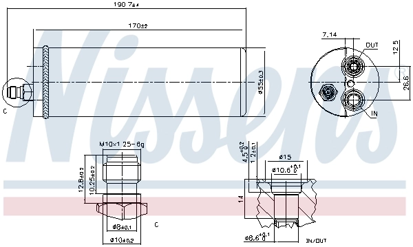 Filtro deshidratador 95386 Nissens
