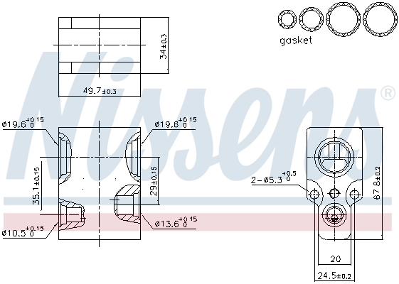 Válvula TRV, aire acondicionado  Nissens 999346