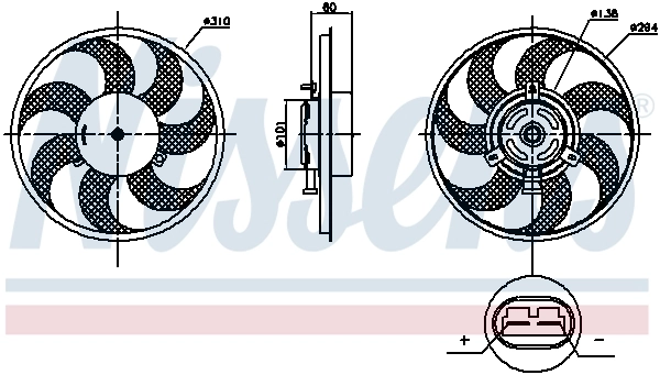 Ventilador de refrigeración del motor Nissens 85879