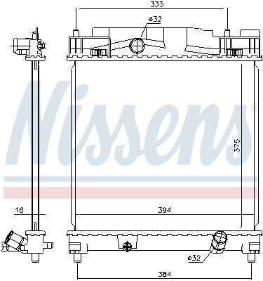 Radiador 646816 Nissens