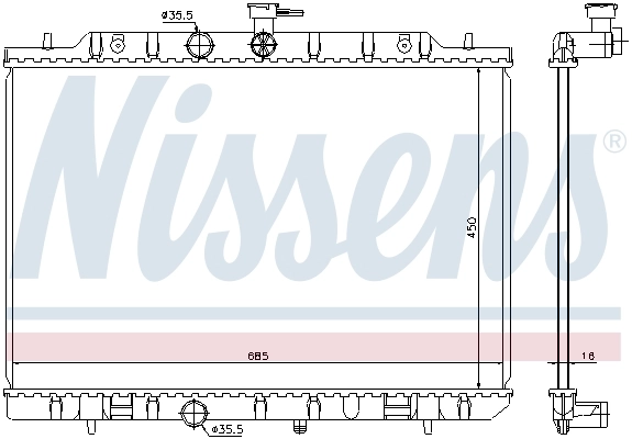 Radiador 68724 Nissens