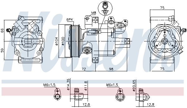 Compresor de ac Nissens 89399
