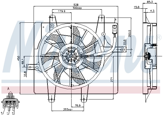 85289 Nissens Ventilador de refrigeración del motor
